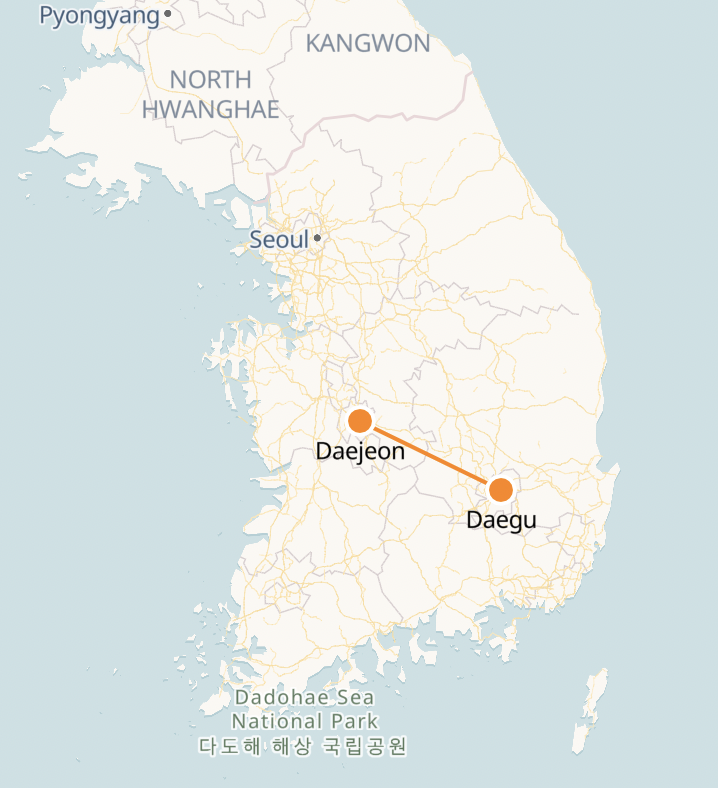 Daejeon ở đâu của Hàn Quốc?
