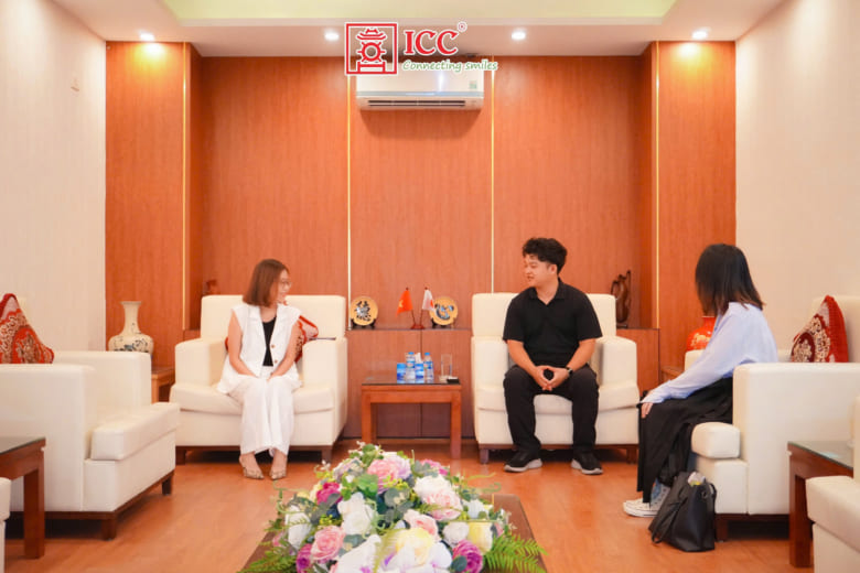 Tiếp đón trường OSAKA KOKUSAI ACADEMY về thăm và làm việc tại ICC 1