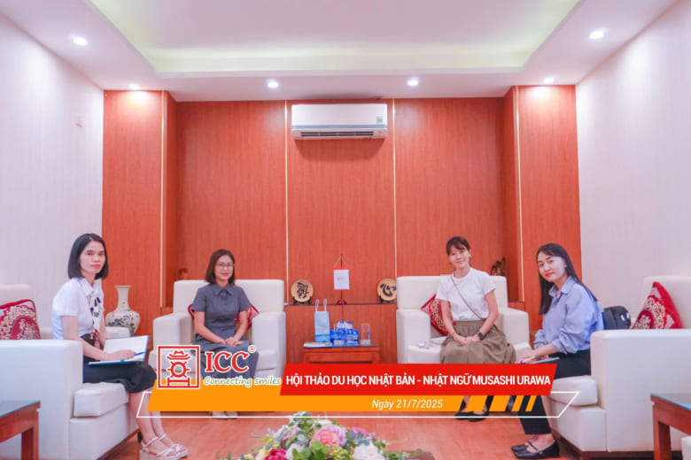 Đại diện ICC Group và Trường Nhật ngữ Musashi Urawa trong buổi hội thảo du học Nhật Bản diễn ra ngày 21/7/2025 tại Hà Nội