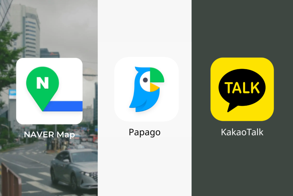 Naver-Map-Papago-va-KakaoTalk